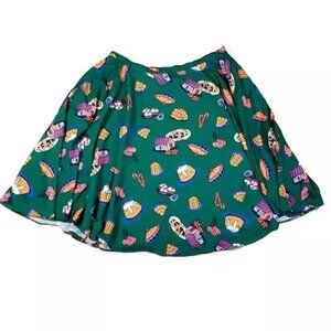 Modcloth Emerald Sugar Cookies Print Skirt NWT 1X & Medium